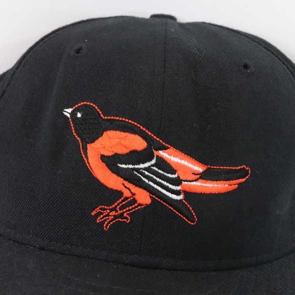 Vintage New Era Baltimore Orioles Fitted Hat Black - Picture 2 of 7